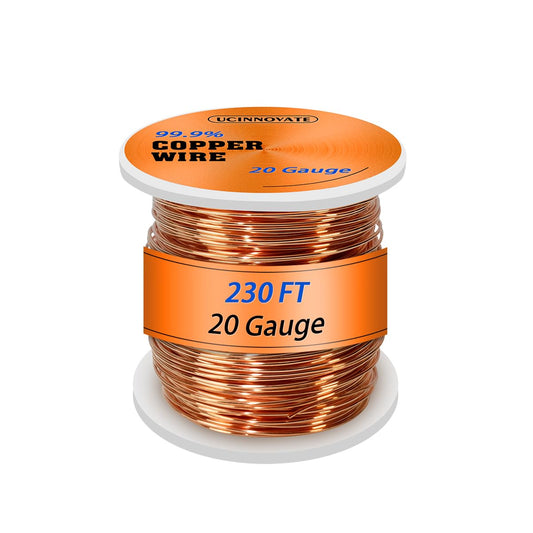 20 Gauge Copper Wire, 230FT Soft Pure Copper Wire  0.8mm Diameter