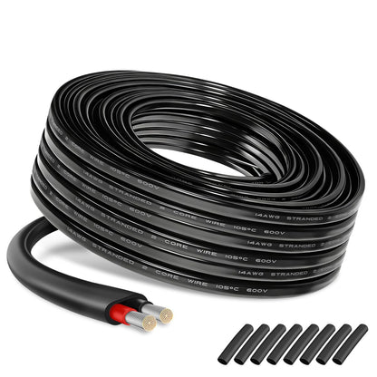 14 Gauge Oxygen Free Tinned Copper Electrical Wire, 100ft / 30m