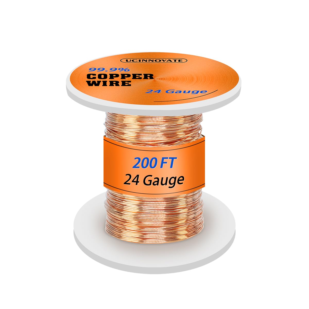 24 Gauge Pure Copper Wire, 99.9% Pure Copper Wire 0.5mm Diameter 61m /200FT Solid Soft Copper Wire