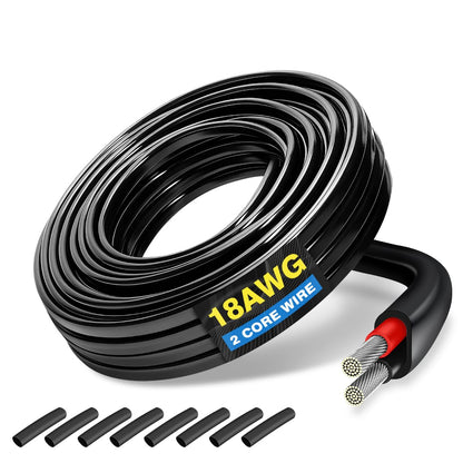 18 Gauge 2 Conductor Electrical Wire, 20m Stranded Tinned Copper Cable