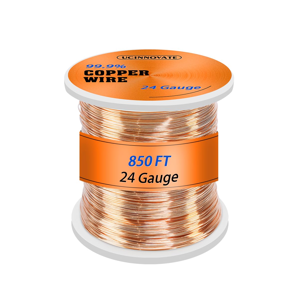 24 Gauge Pure Copper Wire, 99.9% Pure Copper Wire 0.5mm Diameter 259m /850FT Solid Soft Copper Wire