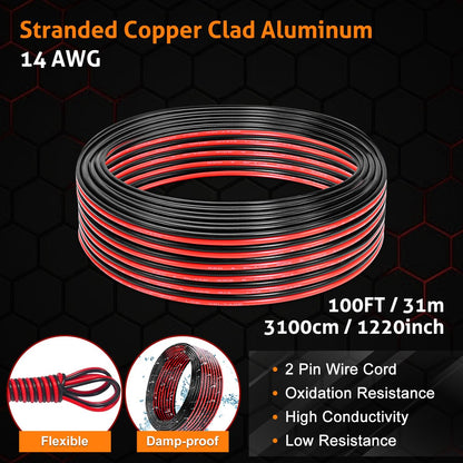 2 Conductors Red & Black Electrical Wire