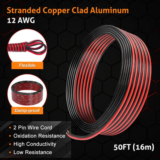 2 Conductors Red & Black Electrical Wire