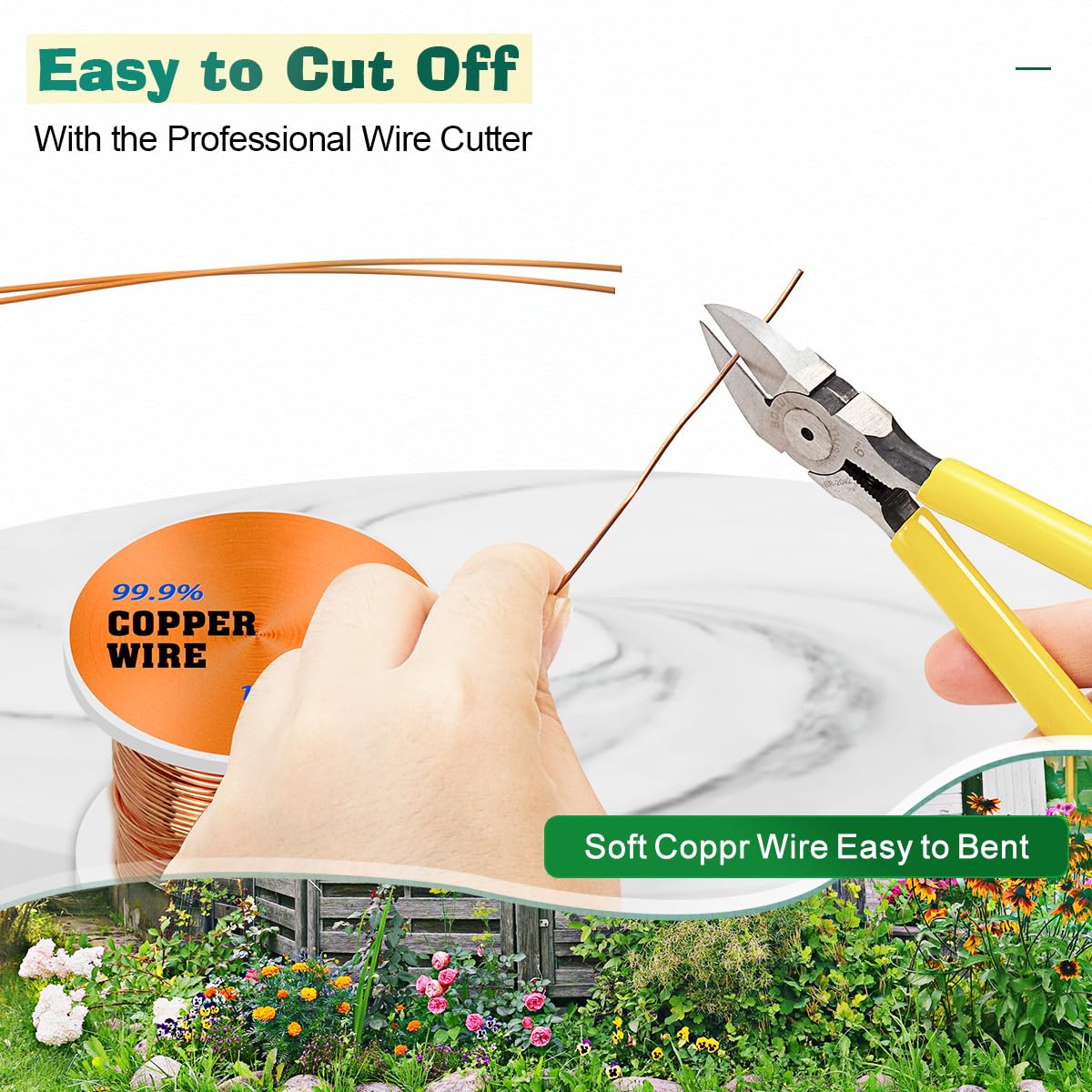 20 Gauge Pure Copper Wire for Jewelry Making Craft, 164Ft 20AWG 0.8mm Diameter Solid Copper Wire