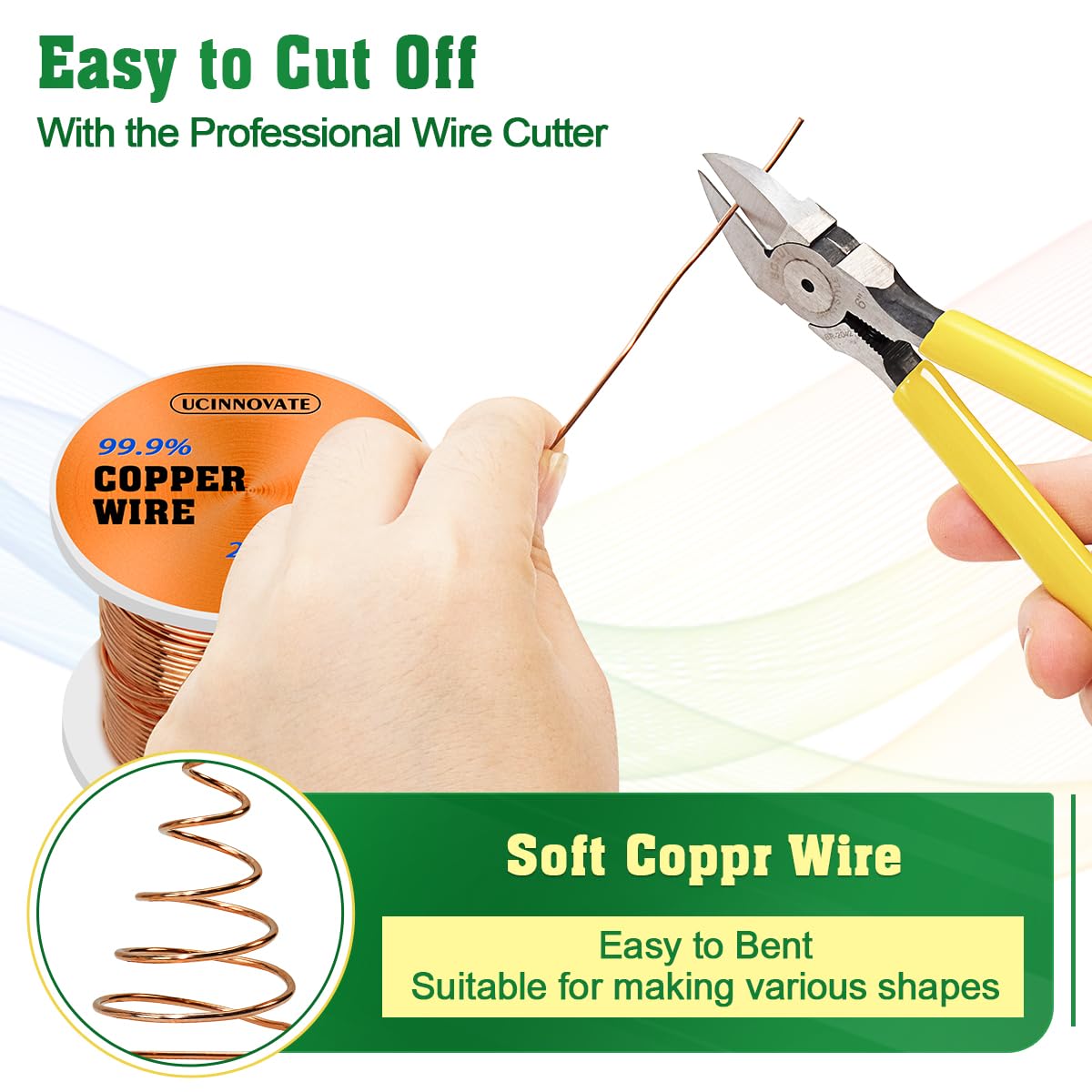 20 Gauge 99.9% Pure Copper Wire, 0.8mm Dia / 115Ft Soft Copper Wire