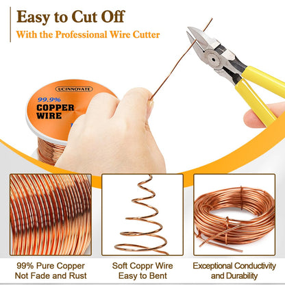 Pure Copper Wire for Jewelry, DIY Crafts & Gardening