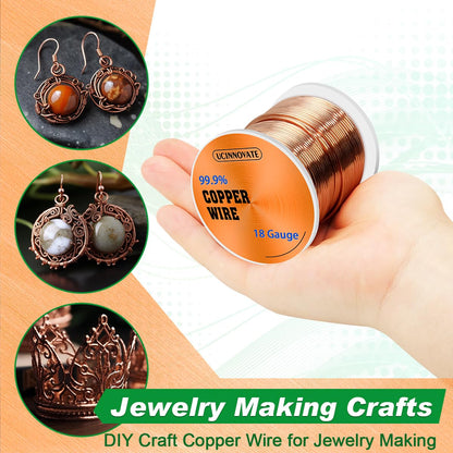 Pure Copper Wire for Jewelry, DIY Crafts & Gardening