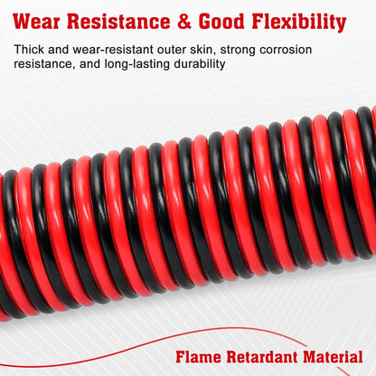 14 AWG Electrical Wire, Flexible 200FT (100FT Red + 100FT Black)