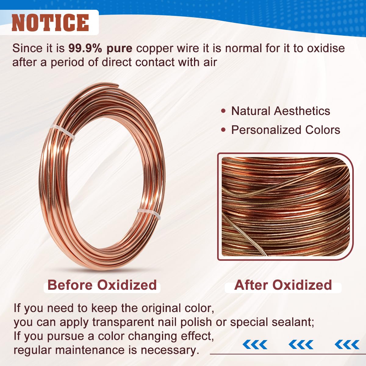 10 Gauge Pure Copper Wire, Solid 2.6 mm Diameter 7 oz 99.9% Dead Soft Copper Wire