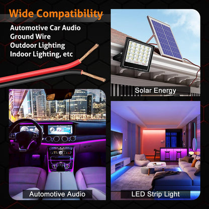 16 Gauge Wire 150FT, Flexible 2 Conductors Red & Black Electrical Wire