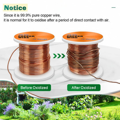 20 Gauge Pure Copper Wire for Jewelry Making Craft, 164Ft 20AWG 0.8mm Diameter Solid Copper Wire