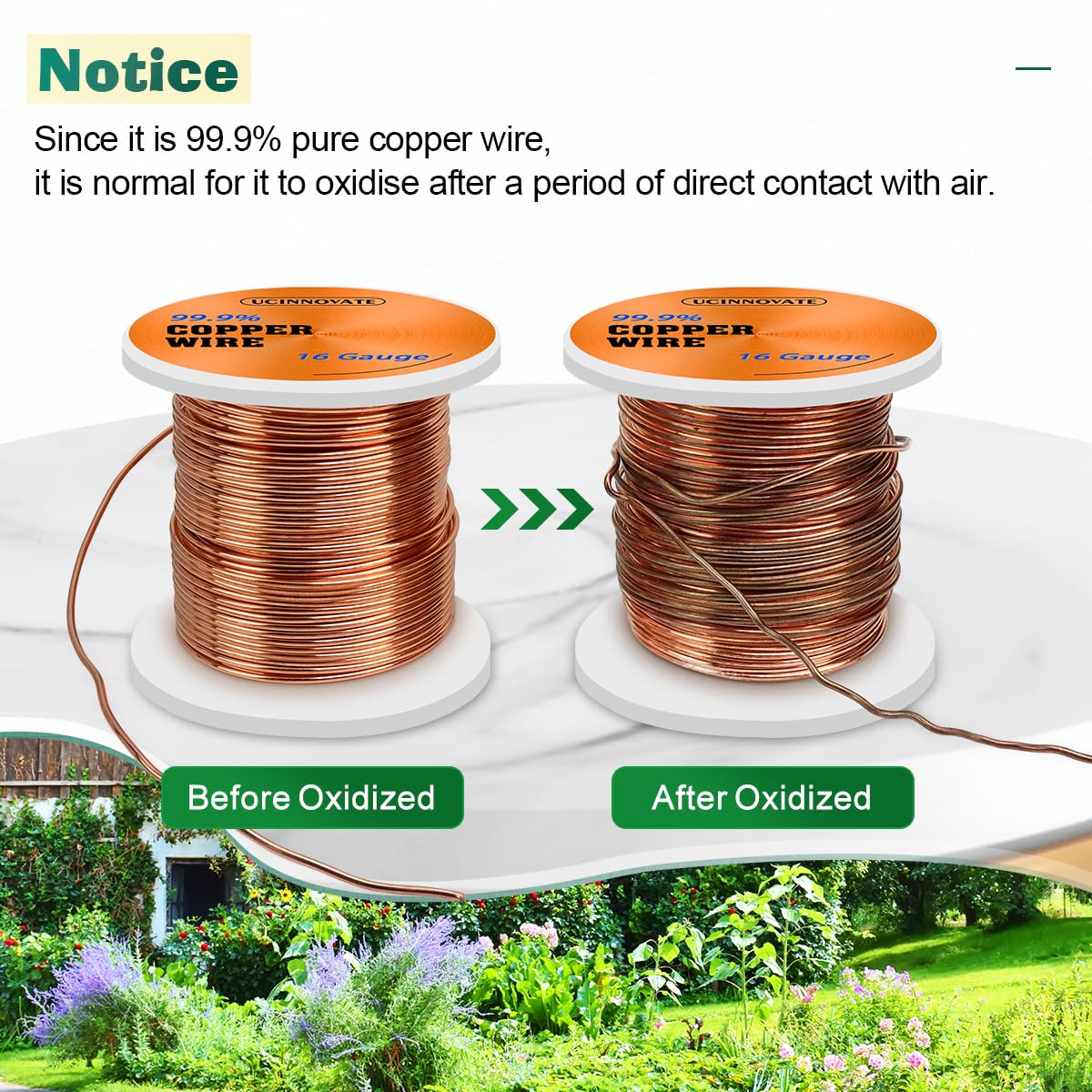 99.9% Copper Wire, 16 Gauge Pure Copper Wire for Jewelry Making, 66FT 1.3mm