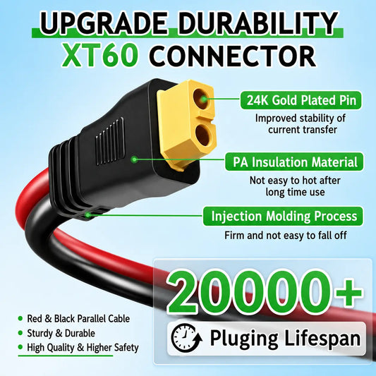 10AWG Solar Panel to XT60 Extension Cable
